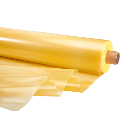 Пленка полиэтиленовая 200 мкм желтая с у_ф размотка гормошкой